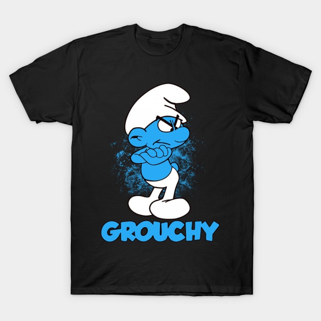 Grouchy Smurf T-Shirt by dyazagita